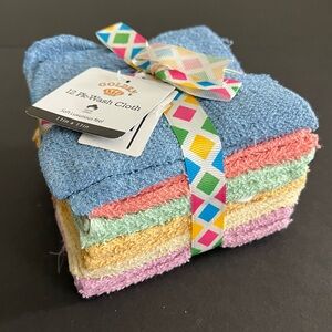 2/$20 💥🆕 Golden Soft Luxurious Feel Multi-Color Washcloths | 12 Pack | 4138